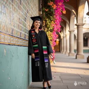 Class of 2026 Mexican zarape graduation sash Mexico todo corazon 78 x 5 in